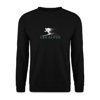 Les Alpes Ski Französisch Les Alpes Ski French - Sweat-shirt Unisexe - noir - Devant - Alina (178cm) & Michal (187cm)