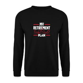 L’aventure des montagnes russes de ma planification de la retraite - Sweat-shirt Unisexe - noir - Devant - Alina (178cm) & Michal (187cm)