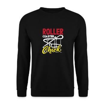 Montagnes russes Aventure Chick - Sweat-shirt Unisexe - noir - Devant - Alina (178cm) & Michal (187cm)