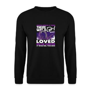 Il était une fois une fille qui aimait les montagnes russes - Sweat-shirt Unisexe - noir - Devant - Alina (178cm) & Michal (187cm)
