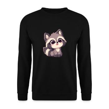 Ratons laveurs Raton laveur - Sweat-shirt Unisexe - noir - Devant - Alina (178cm) & Michal (187cm)