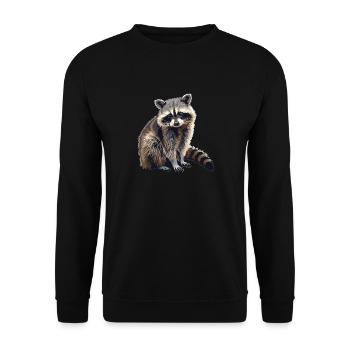 Ratons laveurs Raton laveur - Sweat-shirt Unisexe - noir - Devant - Alina (178cm) & Michal (187cm)