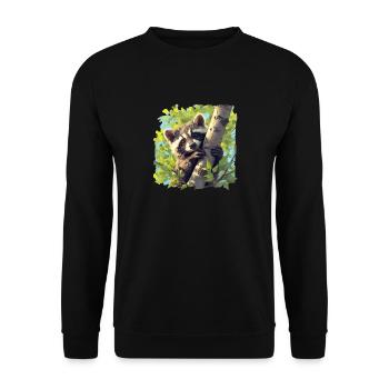 Ratons laveurs Raton laveur - Sweat-shirt Unisexe - noir - Devant - Alina (178cm) & Michal (187cm)