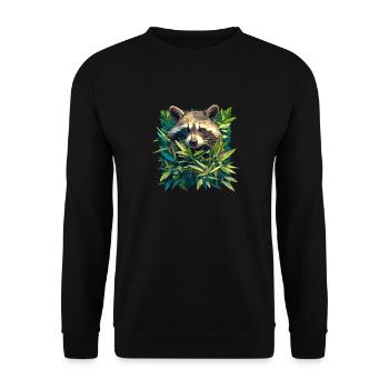 Raccoons Raccoon - Unisex Sweatshirt - black - Front - Alina (178cm) & Michal (187cm)