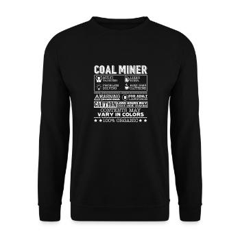 Coal Miner Multitasking Problem Solving - Unisex Sweatshirt - black - Front - Alina (178cm) & Michal (187cm)