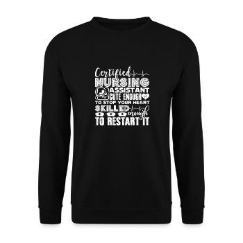 CNA Skilled CNA - Unisex Sweatshirt - black - Front - Alina (178cm) & Michal (187cm)