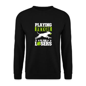 Flyball Dog Sports - Unisex Sweatshirt - black - Front - Alina (178cm) & Michal (187cm)