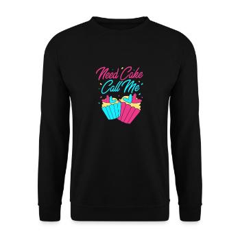 Gâteau Tartelette Décoration Gâteau - Sweat-shirt Unisexe - noir - Devant - Alina (178cm) & Michal (187cm)
