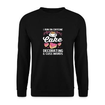 Gâteau Tartelette Décoration Gâteau - Sweat-shirt Unisexe - noir - Devant - Alina (178cm) & Michal (187cm)