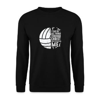 Je peux tout faire grâce au volleyball - Sweat-shirt Unisexe - noir - Devant - Alina (178cm) & Michal (187cm)