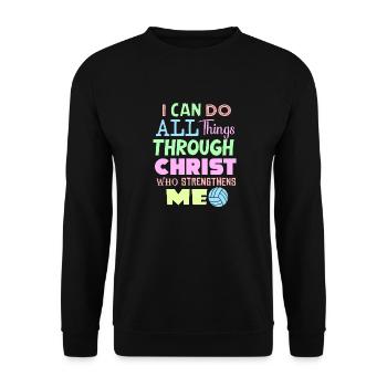 Je peux tout faire grâce au volleyball - Sweat-shirt Unisexe - noir - Devant - Alina (178cm) & Michal (187cm)