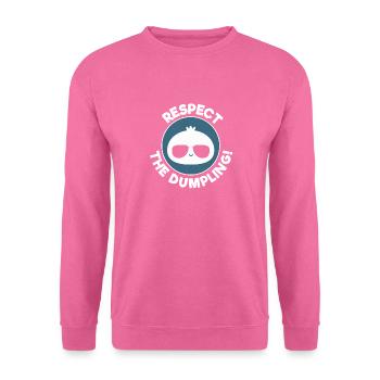Respektiere Den Knödel Coole Dumpling Illustration - Unisex Pullover - Pink - Vorne