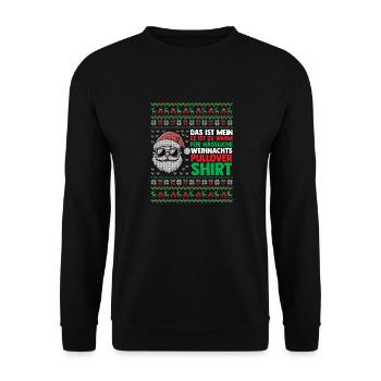 Père Noël Noël laid Noël - Sweat-shirt Unisexe - noir - Devant - Alina (178cm) & Michal (187cm)