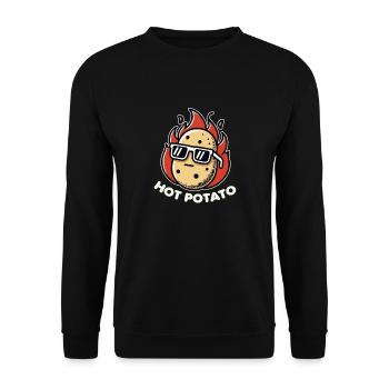 Cool Hot Patate Légumes Régime végétalien - Sweat-shirt Unisexe - noir - Devant - Alina (178cm) & Michal (187cm)