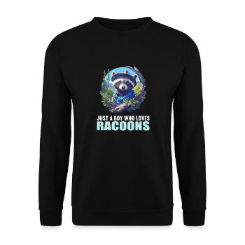 Ratons laveurs Raton laveur - Sweat-shirt Unisexe - noir - Devant - Alina (178cm) & Michal (187cm)
