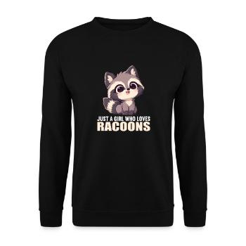 Ratons laveurs Raton laveur - Sweat-shirt Unisexe - noir - Devant - Alina (178cm) & Michal (187cm)