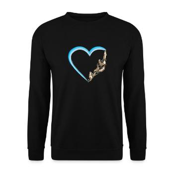 Cœur de loutre - Sweat-shirt Unisexe - noir - Devant - Alina (178cm) & Michal (187cm)