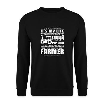 Farmer Is My Passion - Unisex Sweatshirt - black - Front - Alina (178cm) & Michal (187cm)