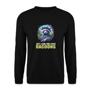 Ratons laveurs Raton laveur - Sweat-shirt Unisexe - noir - Devant - Alina (178cm) & Michal (187cm)