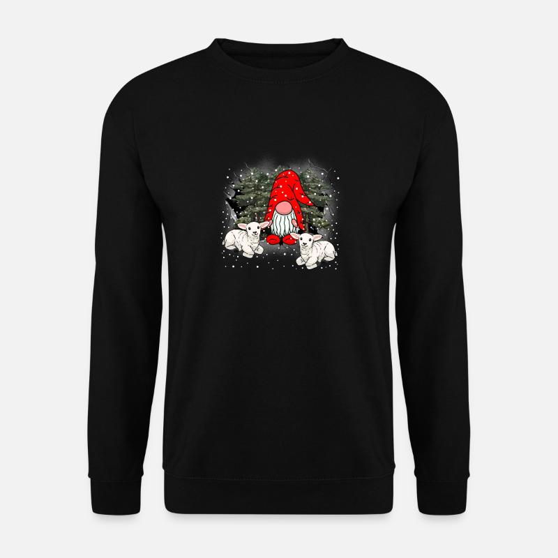 Winter Märchen Zwerg Zwerge Märchenfigur Xmas - Unisex Pullover - Schwarz