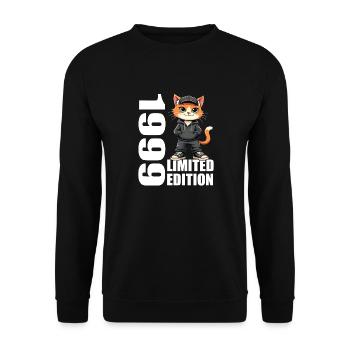 Limited Edition 1999 Birthday Born 1999 - Unisex Sweatshirt - black - Front - Alina (178cm) & Michal (187cm)