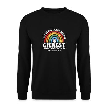 Je peux tout faire grâce au volleyball - Sweat-shirt Unisexe - noir - Devant - Alina (178cm) & Michal (187cm)