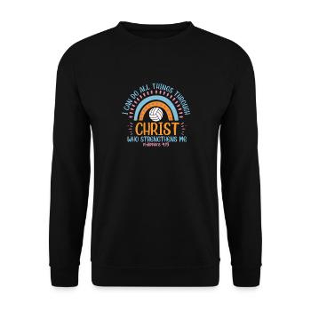 Je peux tout faire grâce au volleyball - Sweat-shirt Unisexe - noir - Devant - Alina (178cm) & Michal (187cm)
