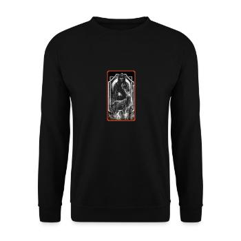Hirsch Wald Geister Halloween Hirsche - Unisex Pullover - Schwarz - Vorne - Alina (178cm) & Michal (187cm)