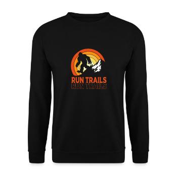 Trail running - Unisex Sweatshirt - black - Front - Alina (178cm) & Michal (187cm)