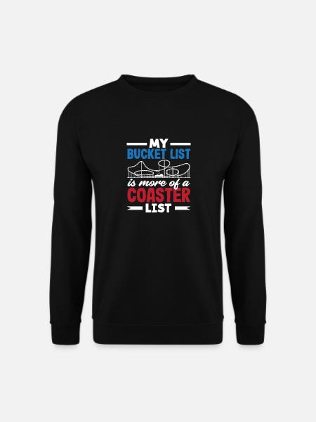 Meine Achterbahn Bucket List - Unisex Pullover - Schwarz