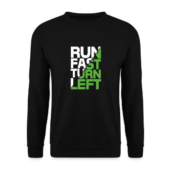 Marathon Marathon Runner - Unisex Sweatshirt - black - Front - Alina (178cm) & Michal (187cm)