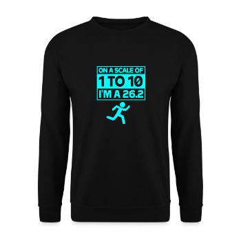 Marathon Marathonläufer - Unisex Pullover - Schwarz - Vorne - Alina (178cm) & Michal (187cm)