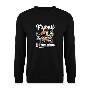 Flyball Sports canins - Sweat-shirt Unisexe - noir - Devant - Alina (178cm) & Michal (187cm)
