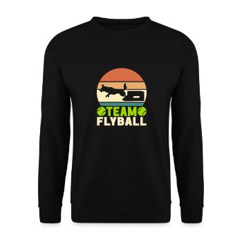 Flyball Dog Sports - Unisex Sweatshirt - black - Front - Alina (178cm) & Michal (187cm)
