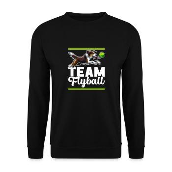 Flyball Dog Sports - Unisex Sweatshirt - black - Front - Alina (178cm) & Michal (187cm)