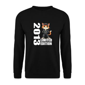 Limited Edition 2013 Geburtstag 2013 Geboren - Unisex Pullover - Schwarz - Vorne - Alina (178cm) & Michal (187cm)