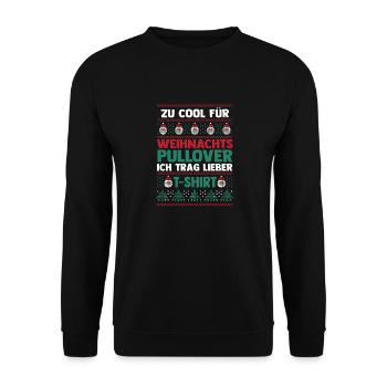 Santa Claus Christmas Ugly Christmas - Unisex Sweatshirt - black - Front - Alina (178cm) & Michal (187cm)