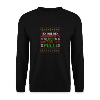 Père Noël Noël laid Noël - Sweat-shirt Unisexe - noir - Devant - Alina (178cm) & Michal (187cm)