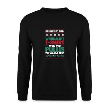 Santa Claus Christmas Ugly Christmas - Unisex Sweatshirt - black - Front - Alina (178cm) & Michal (187cm)