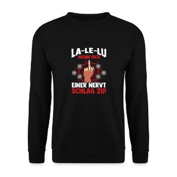 Santa Claus Middle Finger Christmas - Unisex Sweatshirt - black - Front - Alina (178cm) & Michal (187cm)