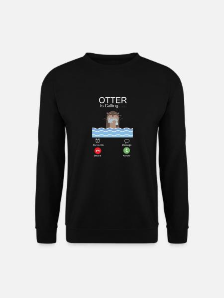 Otter Phone Display Otter Is - Unisex Sweatshirt - black