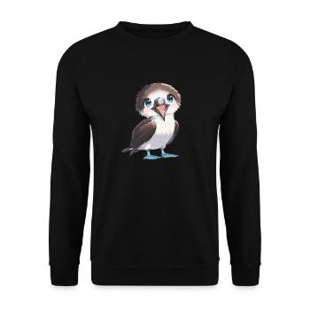 Blue-footed booby - Unisex Sweatshirt - black - Front - Alina (178cm) & Michal (187cm)