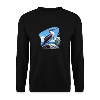 Blue-footed booby - Unisex Sweatshirt - black - Front - Alina (178cm) & Michal (187cm)