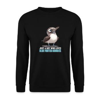 Blue-footed booby - Unisex Sweatshirt - black - Front - Alina (178cm) & Michal (187cm)