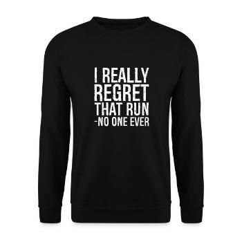 Je regrette vraiment qu’il n’y ait jamais eu de chemise drôle - Sweat-shirt Unisexe - noir - Devant - Alina (178cm) & Michal (187cm)