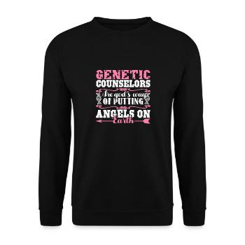 Genetic Counselor God Made Genetic Counselors - Unisex Sweatshirt - black - Front - Alina (178cm) & Michal (187cm)
