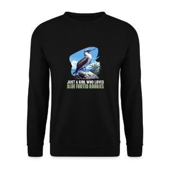 Blue-footed booby - Unisex Sweatshirt - black - Front - Alina (178cm) & Michal (187cm)
