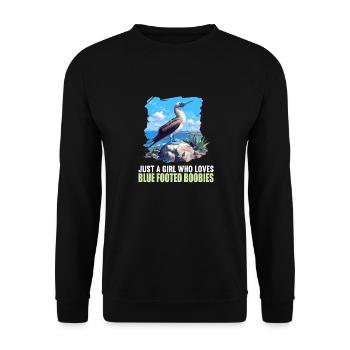 Blue-footed booby - Unisex Sweatshirt - black - Front - Alina (178cm) & Michal (187cm)