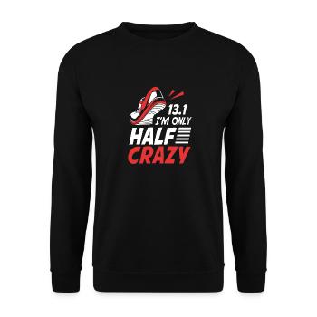Marathon Marathonläufer - Unisex Pullover - Schwarz - Vorne - Alina (178cm) & Michal (187cm)