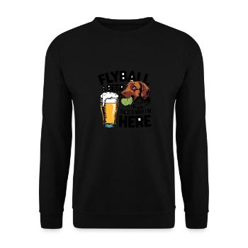 Flyball Sports canins - Sweat-shirt Unisexe - noir - Devant - Alina (178cm) & Michal (187cm)